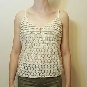 Crochet Lace Cream White Top